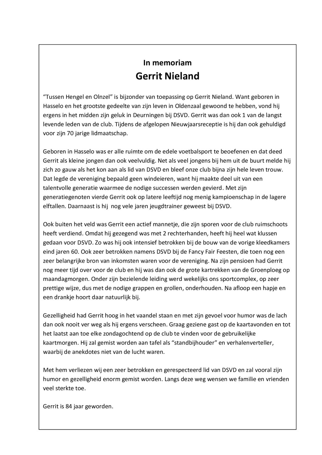 In memoriam  Gerrit Nieland